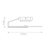 ELSTEAD Eurofase wall/ceiling light, diameter 310mm, LED 14W dimmable, 520lm - ELS-QN-NUVOLA-F-S-BG