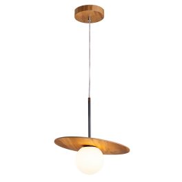   ELSTEAD Accord pendant light, diameter 400mm, 1x E27 drop-shaped - ELS-QN-ORBIT-P-M-TEAK