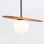 ELSTEAD Accord pendant light, diameter 400mm, 1x E27 drop-shaped - ELS-QN-ORBIT-P-M-TEAK