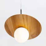 ELSTEAD Accord pendant light, diameter 400mm, 1x E27 drop-shaped - ELS-QN-ORBIT-P-M-TEAK