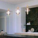 ELSTEAD Eurofase Mini pendant light, height 250mm, 12W LED dimmable, 791lm - ELS-QN-PALMAS-1MP-BG