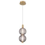 ELSTEAD Eurofase Mini pendant light, 2 Lt, height 400mm, 20W LED dimmable, 1266lm - ELS-QN-PALMAS-2MP-BG