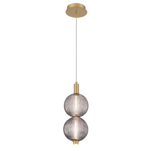 ELSTEAD Eurofase Mini pendant light, 2 Lt, height 400mm, 20W LED dimmable, 1266lm - ELS-QN-PALMAS-2MP-BG