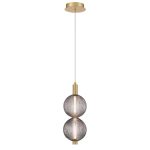 ELSTEAD Eurofase Mini pendant light, 2 Lt, height 400mm, 20W LED dimmable, 1266lm - ELS-QN-PALMAS-2MP-BG