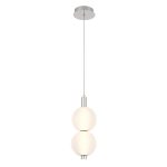 ELSTEAD Eurofase Mini pendant light, 2 Lt, height 400mm, 20W LED dimmable, 1266lm - ELS-QN-PALMAS-2MP-PN