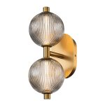ELSTEAD Eurofase IP44 wall light, width/height 390mm, LED 18W dimmable, 1361lm - ELS-QN-PALMAS-2W-BG