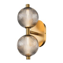   ELSTEAD Eurofase IP44 wall light, width/height 390mm, LED 18W dimmable, 1361lm - ELS-QN-PALMAS-2W-BG