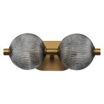 ELSTEAD Eurofase IP44 wall light, width/height 390mm, LED 18W dimmable, 1361lm - ELS-QN-PALMAS-2W-BG