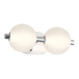   ELSTEAD Eurofase IP44 wall light, width/height 390mm, LED 18W dimmable, 1361lm - ELS-QN-PALMAS-2W-PN