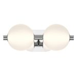 ELSTEAD Eurofase IP44 wall light, width/height 390mm, LED 18W dimmable, 1361lm - ELS-QN-PALMAS-2W-PN