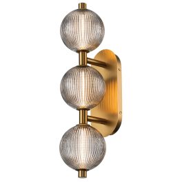   ELSTEAD Eurofase IP44 wall light, width/height 587mm, LED 27W dimmable, 1850lm - ELS-QN-PALMAS-3W-BG