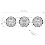 ELSTEAD Eurofase IP44 wall light, width/height 587mm, LED 27W dimmable, 1850lm - ELS-QN-PALMAS-3W-PN