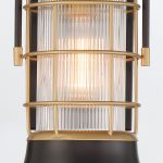 ELSTEAD Eurofase outdoor wall light, height 335mm, 1xE27, IP44 - ELS-QN-RIVAMAR-S-BLK-GD
