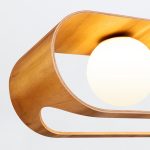 ELSTEAD Accord pendant light, height 230mm, width 850mm, diameter glass shade: 210mm, 3x E27 drop-shaped - ELS-QN-SFERA-3P-TEAK
