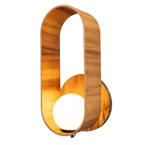 ELSTEAD Accord wall light, height 525mm, 1x E27 drop-shaped - ELS-QN-SFERA-WB-L-TEAK