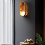 ELSTEAD Accord wall light, height 525mm, 1x E27 drop-shaped - ELS-QN-SFERA-WB-L-TEAK