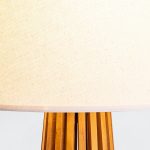 ELSTEAD Accord table lamp, height 660mm, diameter 400mm, 1x E27 - ELS-QN-SLATTED-TL-TEAK
