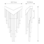 ELSTEAD Eurofase wall light, height 508mm, width 257mm, LED 12W dimmable, 330lm - ELS-QN-VIVIEN-1W-BG