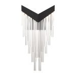 ELSTEAD Eurofase wall light, height 508mm, width 257mm, LED 12W dimmable, 330lm - ELS-QN-VIVIEN-1W-BK