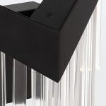 ELSTEAD Eurofase wall light, height 508mm, width 257mm, LED 12W dimmable, 330lm - ELS-QN-VIVIEN-1W-BK