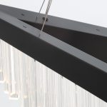 ELSTEAD Eurofase pendant light, width 810mm, LED 40W dimmable, 900lm - ELS-QN-VIVIEN-P-L-BK