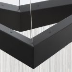 ELSTEAD Eurofase pendant light, width 810mm, LED 40W dimmable, 900lm - ELS-QN-VIVIEN-P-L-BK
