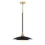 ELSTEAD Eurofase pendant light, height 700mm, diameter 460mm, LED 15W dimmable, 750lm - ELS-QN-WELSH-P-BK