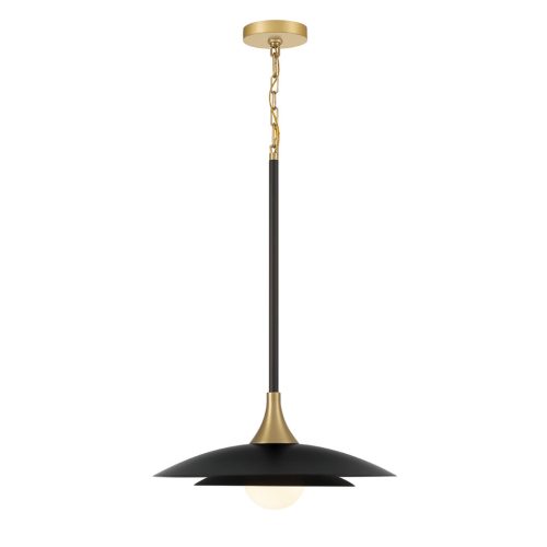 ELSTEAD Eurofase pendant light, height 700mm, diameter 460mm, LED 15W dimmable, 750lm - ELS-QN-WELSH-P-BK