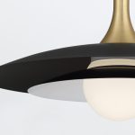 ELSTEAD Eurofase pendant light, height 700mm, diameter 460mm, LED 15W dimmable, 750lm - ELS-QN-WELSH-P-BK