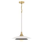 ELSTEAD Eurofase pendant light, height 700mm, diameter 460mm, LED 15W dimmable, 750lm - ELS-QN-WELSH-P-WHT