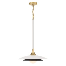   ELSTEAD Eurofase pendant light, height 700mm, diameter 460mm, LED 15W dimmable, 750lm - ELS-QN-WELSH-P-WHT