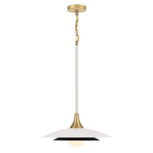 ELSTEAD Eurofase pendant light, height 700mm, diameter 460mm, LED 15W dimmable, 750lm - ELS-QN-WELSH-P-WHT