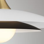 ELSTEAD Eurofase pendant light, height 700mm, diameter 460mm, LED 15W dimmable, 750lm - ELS-QN-WELSH-P-WHT