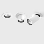 Ceiling recessed luminaire TUB M IN, L90mm, H126mm, D90mm, LED 9W, 1210Lm, 3000K, 30fok, CRI>90, 250mA, IP20, white color