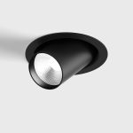 Ceiling recessed luminaire TUB M OUT, D52mm, H60mm, CREE LED 12W, 1210Lm, 4000K, 50fok, CRI>90, 300mA, IP20, black color