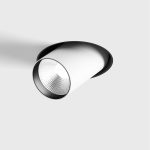 Ceiling recessed luminaire TUB M OUT TRIMLESS, D52mm, H60mm, CREE LED 12W, 1210Lm, 3000K, 50fok, CRI>90, 300mA, IP20, white color