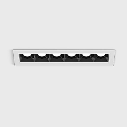 Ceiling recessed luminaire VARIO COMFORT 151, L151mm, W38mm, H45mm, LED 9W, 672Lm, 3000K, 36fok, CRI>90, 500mA, IP20, white color