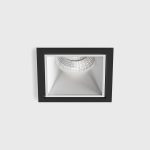 Ceiling recessed luminaire CELL, L90mm, W90mm, H82mm, BRIDGELUX LED LED 9W, 924Lm, 3000K, 45fok, CRI>90, 250mA, IP20, white/black color