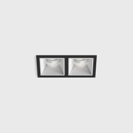   Ceiling recessed luminaire with frame CELL 2, L173mm, W90mm, H82mm, BRIDGELUX LED 2х9W, 2х924Lm, 3000K, 45fok, CRI>90, 250mA, IP20, white/black color