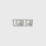 Ceiling recessed luminaire with frame CELL 2, L173mm, W90mm, H82mm, BRIDGELUX LED 2х9W, 2х989Lm, 4000K, 45fok, CRI>90, 250mA, IP20, white color
