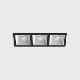   Ceiling recessed luminaire with frame CELL 3, L255mm, W90mm, H82mm, BRIDGELUX LED 3х9W, 3х924Lm, 3000K, 45fok, CRI>90, 250mA, IP20, white/black color
