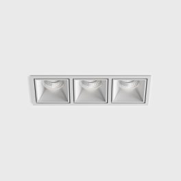   Ceiling recessed luminaire with frame CELL 3, L255mm, W90mm, H82mm, BRIDGELUX LED 3х9W, 3х924Lm, 3000K, 45fok, CRI>90, 250mA, IP20, white color