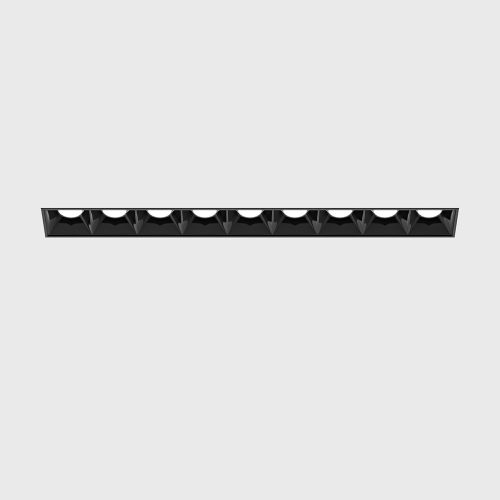 Ceiling recessed luminaire VARIO COMFORT 218 TRIMLESS, L205mm, W24.5mm, H45mm, LED 14W, 1005Lm, 3000K, 36fok, CRI>90, 500mA, IP20, black color