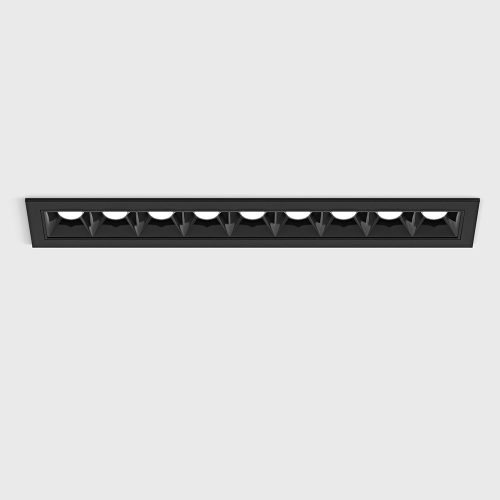Ceiling recessed luminaire VARIO COMFORT 218, L218mm, W38mm, H45mm, LED 14W, 1040Lm, 4000K, 36fok, CRI>90, 500mA, IP20, black color