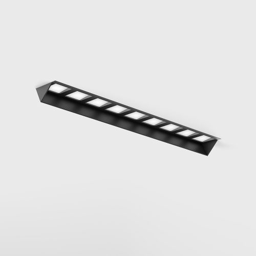 Ceiling recessed luminaire VARIO WALL WASHER 218 TRIMLESS, L205mm, W24.5mm, H45mm, LED 14W, 1010Lm, 4000K, 48x25fok, CRI>90, 500mA, IP20, black color