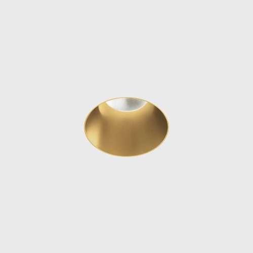 Ceiling recessed luminaire INVISIBLE MINI R, D50mm, H57mm, CREE LED 6.3W, 350mA, 640Lm, 3000K, 55fok, CRI>90, IP44, brass color