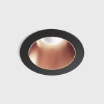 Ceiling recessed luminaire NANO R, D48mm, H67mm, CREE LED 8W, 640Lm, 3000K, 50fok, CRI>90, 700mA, IP20, black/copper color