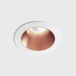 Ceiling recessed luminaire NANO R, D48mm, H67mm, CREE LED 8W, 640Lm, 3000K, 50fok, CRI>90, 700mA, IP20, white/copper color