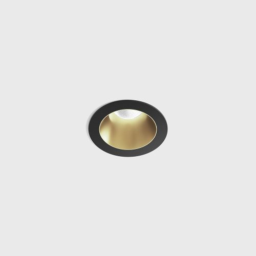Ceiling recessed luminaire NANO R, D48mm, H67mm, CREE LED 8W, 640Lm, 4000K, 50fok, CRI>90, 700mA, IP20, black/brass color