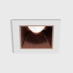 Ceiling recessed luminaire NANO S, L48mm, W48mm, H67mm, CREE LED 8W, 640Lm, 3000K, 50fok, CRI>90, 700mA, IP20,  white/copper color